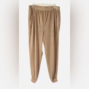 SKIMS Honey Tan Velour Joggers Drawstring Size 4XL